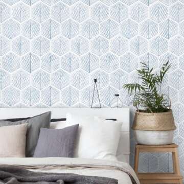 MelunMer Modern Peel and Stick Wallpaper Boho Contact Paper for Cabinets/Drawers 78.8In W 17.3In L S...