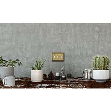 Henne Bery Sunken Pearls Heavy Duty Decorative Wall Plate Switch Plate Outlet Cover (Triple Toggle, Antique Brass)