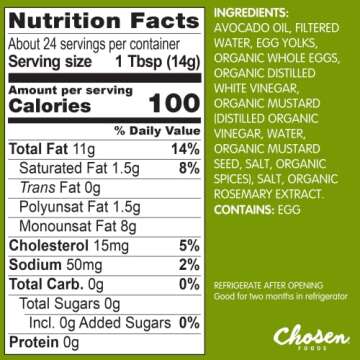 Chosen Foods Avocado Oil-Based Mayo - Healthy & Delicious