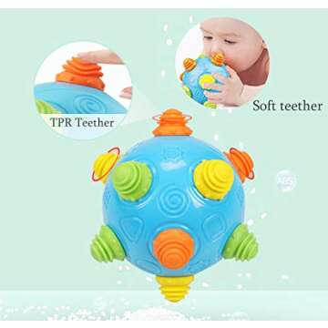 Toddlers Baby Music Shake Dancing Ball Toy, Move and Crawl Toys for Kids,Bouncing Sensory Learning Toys Ideal Gift for Baby Boys and Girls, Endless Fun for Children, Age:18+ Months