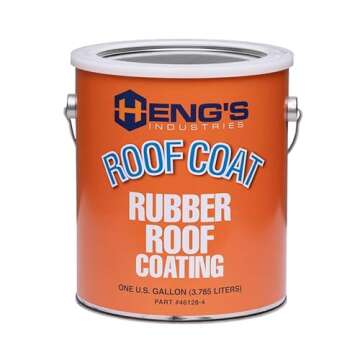 HENG’S INDUSTRIES Rubber Roof Coating - 2 Gallons | EPDM Rubber Roof | Durable Rubber Roof Coat | ...