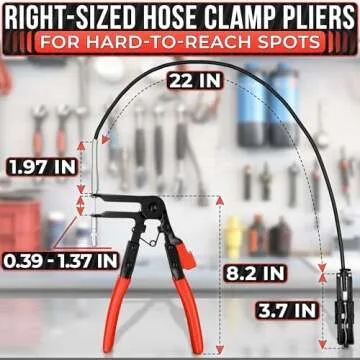Radiator Hose Clamp Pliers Automotive – Corrosion-Resistant Hose Clamp Tool with Non-Slip Polymer ...