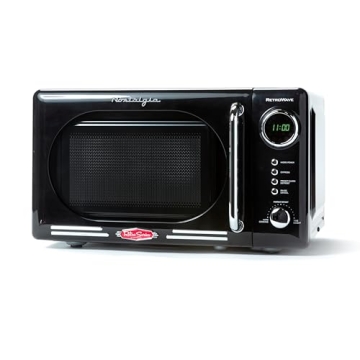 Nostalgia Retro Compact Countertop Microwave Oven - Versatile 700-Watt Design with LED Display - Sty...