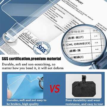 Turkalla Phone Chain Crossbody Pearl Strap, Pearl Beaded Chain Shoulder Crossbody Lanyard with Phone Tether Patches Compatible with Most Phones Bag Purse