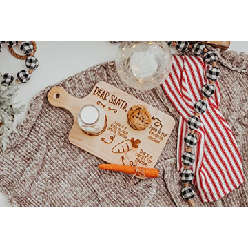 Legacy and Light Engraved Santa Cookie Plate for Christmas