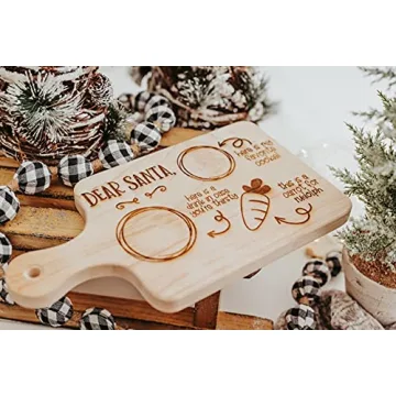 Legacy and Light Engraved Santa Cookie Plate for Christmas