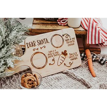 Legacy and Light Engraved Santa Cookie Plate for Christmas