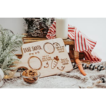 Legacy and Light Engraved Santa Cookie Plate for Christmas