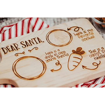 Legacy and Light Engraved Santa Cookie Plate for Christmas