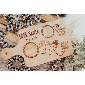 Legacy and Light Engraved Santa Cookie Plate for Christmas
