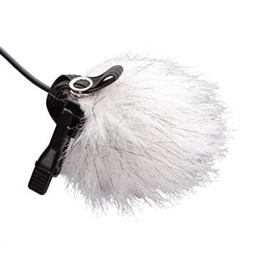 Movo WS10m 5 Pack Universal Furry Lavalier Microphone Windscreen Muff, Shure, Rode, and 8-13 mm Lape...