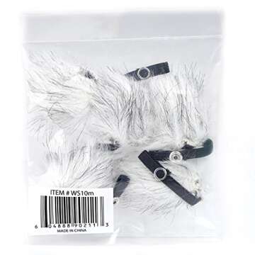 Movo WS10m 5 Pack Universal Furry Lavalier Microphone Windscreen Muff, Shure, Rode, and 8-13 mm Lapel Mics