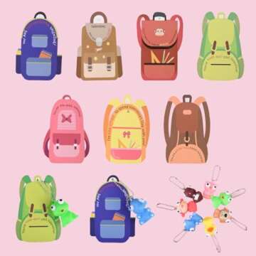 NUJOVI 28 Piece Valentines Day Gifts for Kids with Squeezable Pop-Eye Animal Keychain Ideal for Vale...