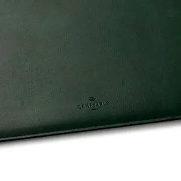 Comfyable Slim Laptop Sleeve 16 Inch Compatible for MacBook Pro 16-Inch M4 M3 M2 Pro/Max 2024, Faux Leather Protective 16-in Mac Cover Case, Green