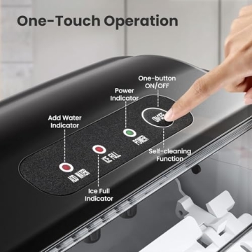 Crzoe Portable Countertop Ice Maker Machine - 27lbs Daily