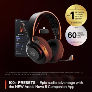 SteelSeries Arctis Nova 5 Wireless Multi-System Gaming Headset - Neodymium Magnetic Drivers [Bluetoo...