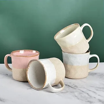 Bosmarlin Large 18 Oz Ceramic Coffee Mug for Home & Office