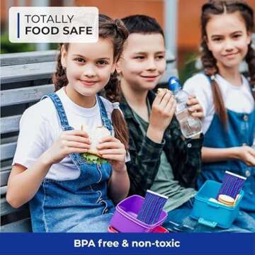 Thrive Reusable Ice Gel Packs for Lunch Boxes - Set of 4 Soft, Flexible Freezer Packs for Cooler, Camping, Beach Bags, Picnics & Injuries