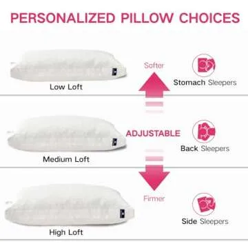 Mosluna Adjustable Memory Foam Pillows set of 2