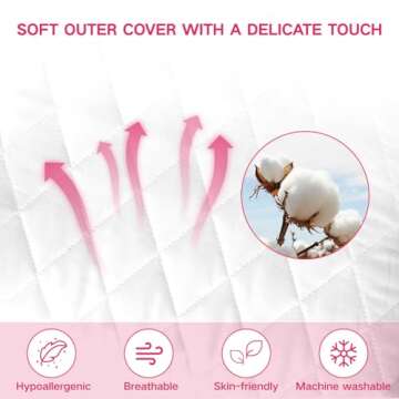 Mosluna Memory Foam Pillows Queen Size Set of 2，Adjustable Gusseted Bed Pillow for Sleeping，2 Pack Soft Pillows for Side, Back or Stomach Sleepers (20 x 30 in, White)