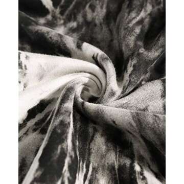 Auxo Women Hoodies Dress Tie-Dye Long Sleeve Oversized Tunic Sweatshirt Pullover02-Black 3XL
