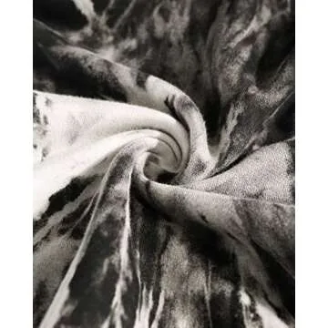 Auxo Women Hoodies Dress Tie-Dye Long Sleeve Oversized Tunic Sweatshirt Pullover02-Black 3XL