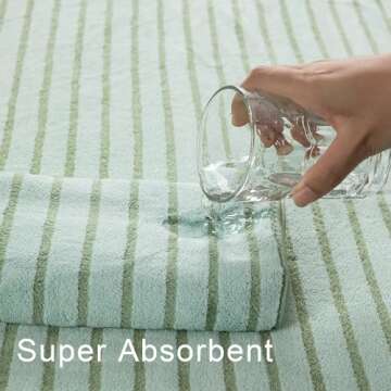 Mistyrose Bath Towels,4 Pack Light Green 35"x70" Large Bath Towels Microfiber Absorbent XL Bath Sheets Super Soft Towels for Bathroom Quick Dry Oversized Shower Towels for Family Hotel Spa Gym