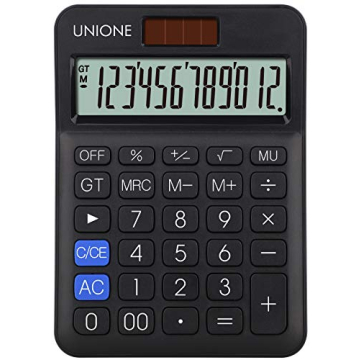 UNIONE Pink Retro Calculator Dual Power Bright LCD
