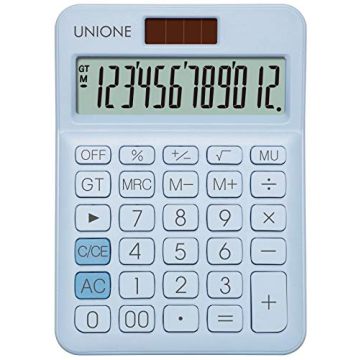 UNIONE Pink Retro Calculator Dual Power Bright LCD