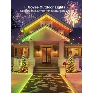 Govee Outdoor Wall Light, 1500LM Smart RGBIC Porch Lights Outdoor with 45 Scene Modes, IP65 Waterpro...