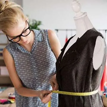 FDW Manikin 60”-67”Height Adjustable Female Dress Model Display Torso Body Tripod Stand Clothing Forms (White, 60-67 Inches)