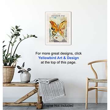 Salvador Dali Wall Art Print - Surreal Butterfly Decor