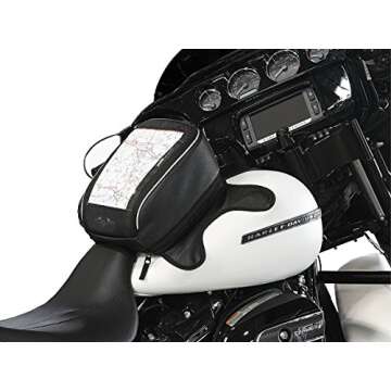 Nelson-Rigg Route 1 Journey Highway Cruiser Magnetic Tank Bag, fits Harley Davidson, Indian, Honda, Yamaha, Suzuki and more