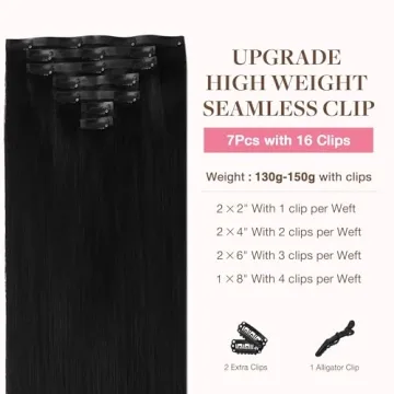 GOO GOO Clip-in Hair Extensions Real Human Hair