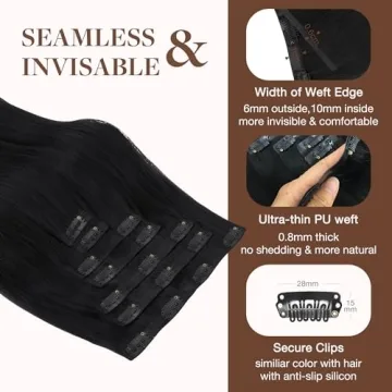 GOO GOO Clip-in Hair Extensions Real Human Hair