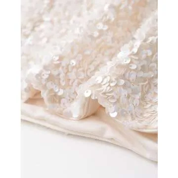 HYLLGUD Tie-Front Sequined Jacket for Party & Concert