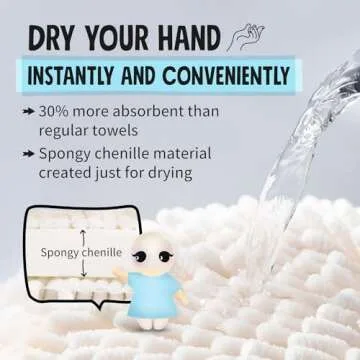 Sophie & Panda Fuzzy Ball Towel Set for Quick Drying