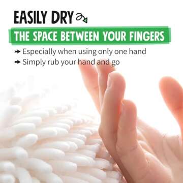 Sophie & Panda Fuzzy Ball Towel (Set of 2) White and Gray - Dry Your Hand Instantly conveniently with This Creative Bath Towel Set Decorative Towels for Bathroom (Pack of 2)