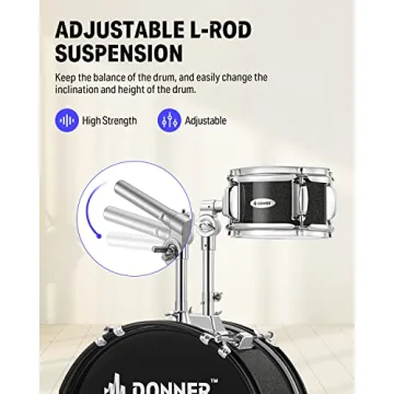 Donner 5-Piece Kid Drum Set for Young Musicians