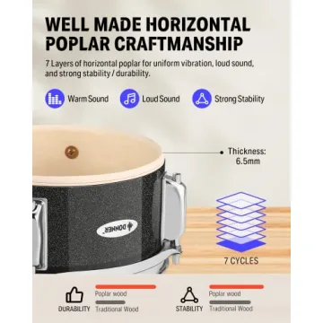 Donner 5-Piece Kid Drum Set for Young Musicians