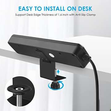 JUNNUJ Desk Clamp Power Strip with Surge Protection