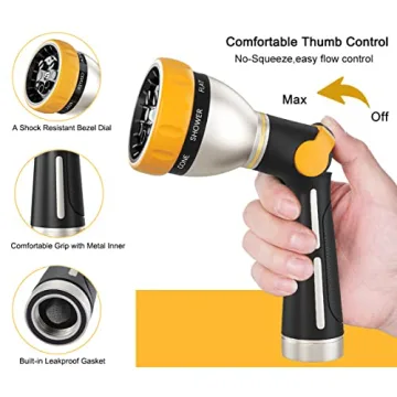 FANHAO Heavy Duty Garden Hose Nozzle for All Outdoor Tasks