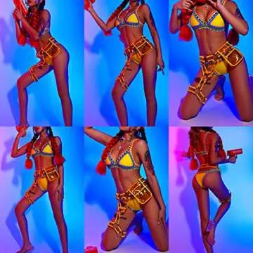 AIBEARTY Crochet Two Piece Bikini Set - Stylish Bohemian Swimwear