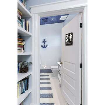 Bestylez Funny Mermaid Pirate Vintage Bathroom Sign Pirate Gifts Nautical Beach Boat Themed Gifts Bathroom Wall Decor 12" * 8" (515)