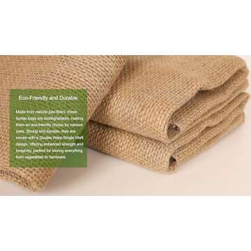 Growpropel Multi-Purpose Burlap Sacks 23" X 38.6", 3 Pack – Eco-Friendly Reusable and Durable Larg...