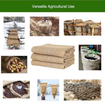 Growpropel Multi-Purpose Burlap Sacks 23" X 38.6", 3 Pack – Eco-Friendly Reusable and Durable Large Gunny Bags for Storing Vegetables, Grains, Gardening, Sack Racing and Frost Protection