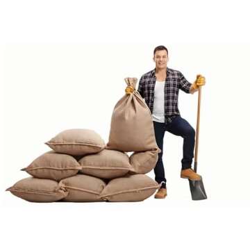 Growpropel Multi-Purpose Burlap Sacks 23" X 38.6", 3 Pack – Eco-Friendly Reusable and Durable Large Gunny Bags for Storing Vegetables, Grains, Gardening, Sack Racing and Frost Protection