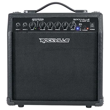 Rockville G-AMP 20W Guitar Amp Bluetooth Delay Dual Input