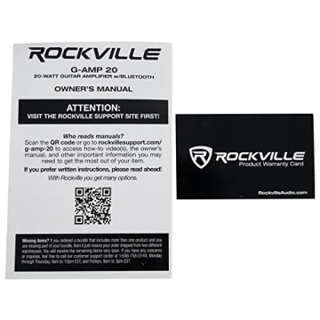 Rockville G-AMP 20W Guitar Amp Bluetooth Delay Dual Input