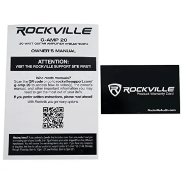 Rockville G-AMP 20W Guitar Amp Bluetooth Delay Dual Input